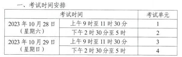 自考时间2023年具体时间